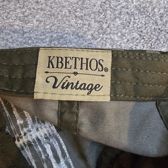 Kbethos Vintage Camo American Flag Distressed Women's Baseball Style Hat - Picture 4 of 5